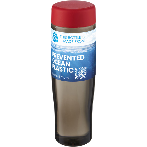 H2O Active® Eco Tempo 700 ml screw cap water bottle - Red / Charcoal