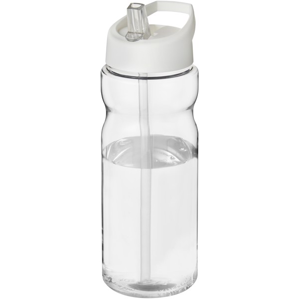 H2O Active® Base Bidón deportivo con tapa con boquilla de 650 ml - Transparente / Blanco