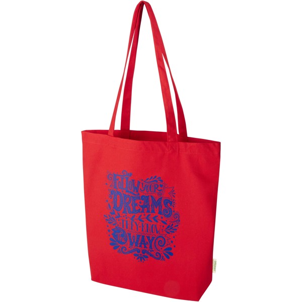 Odisha 270 g/m² OCS organic tote bag 10L - Red