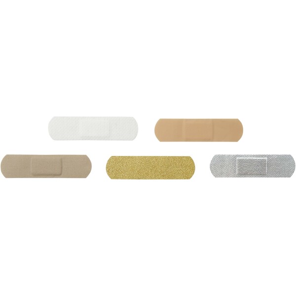 10-pieces plasters with full colour printed paper pouch - White