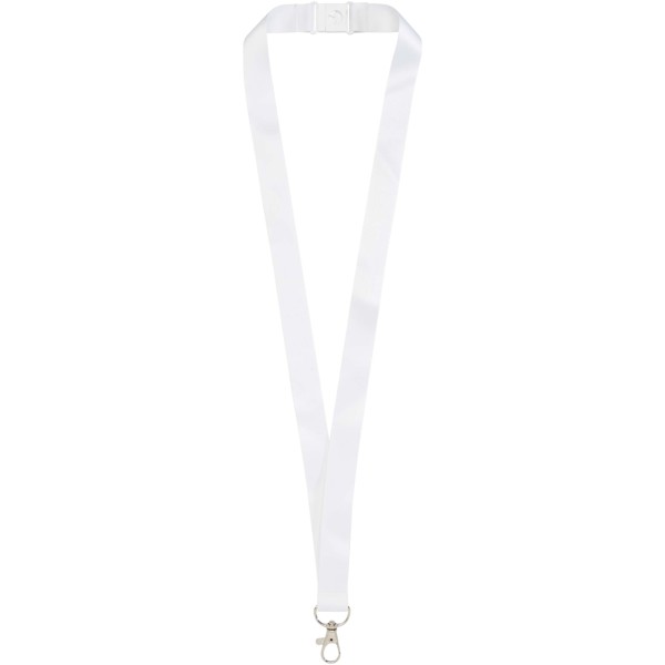 Addie sublimation lanyard with safety breakaway - White / White / 25mm