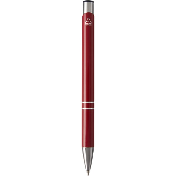 Moneta recycled aluminium ballpoint pen (blue ink) - Red