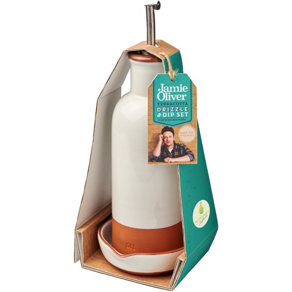 Terracotta drizzler and dip set