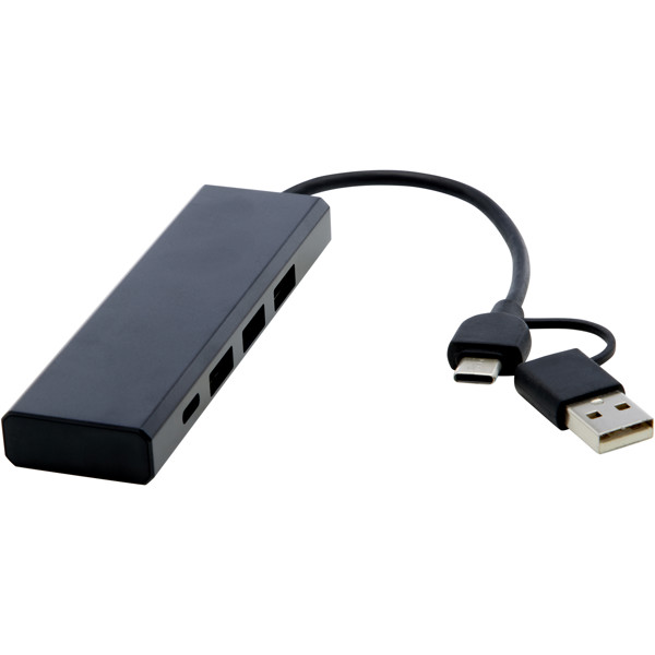 Rise RCS recycled aluminium USB 2.0 hub