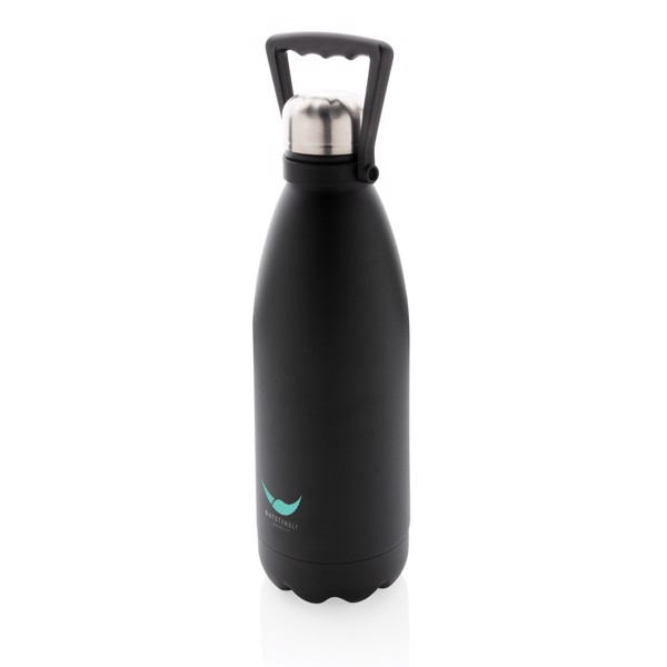 ​Large vacuum stainless steel bottle 1.5L - Black