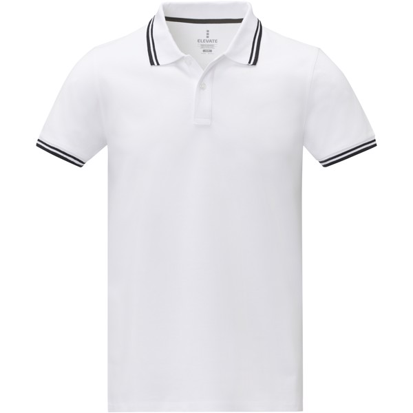 Amarago short sleeve men's tipping polo - White / XS