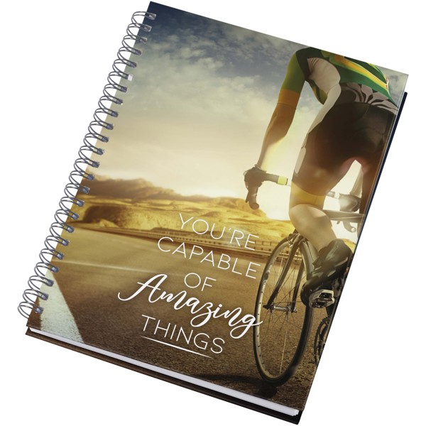 Desk-Mate® A5 hard cover undated diary - White / Black