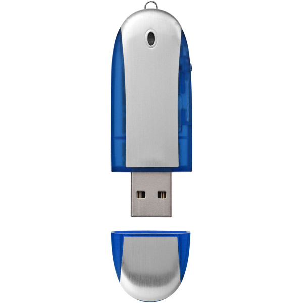 Memoria USB 'OVAL' - Azul oscuro / Plateado / 8GB