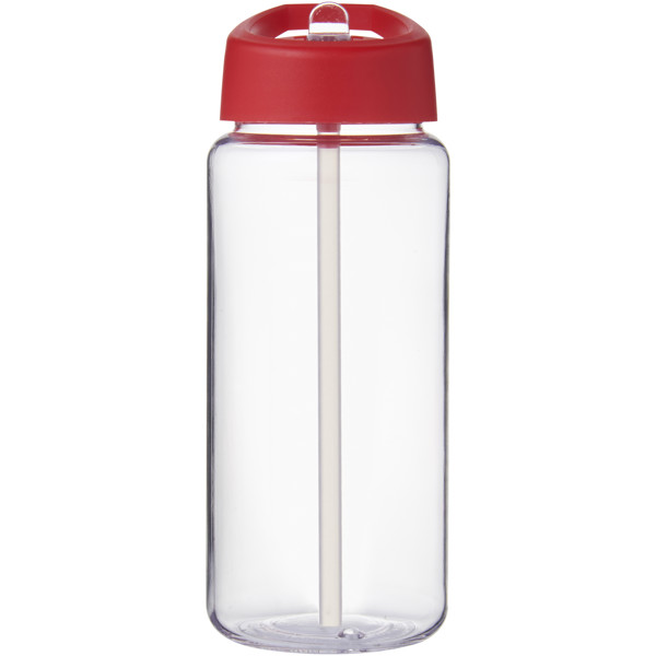 H2O Active® Octave Tritan™ 600 ml spout lid sport bottle - Transparent Clear / Red