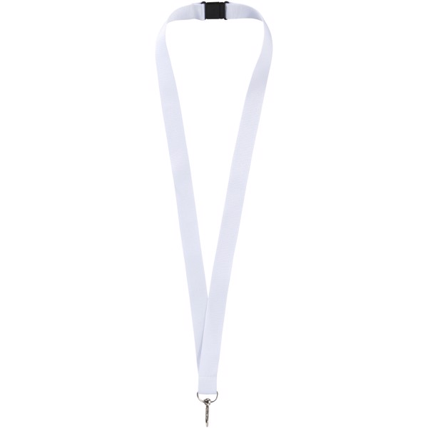 Lago lanyard with break-away closure - White