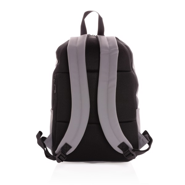 Schicker PU 15.6" Laptop-Rucksack - Grau