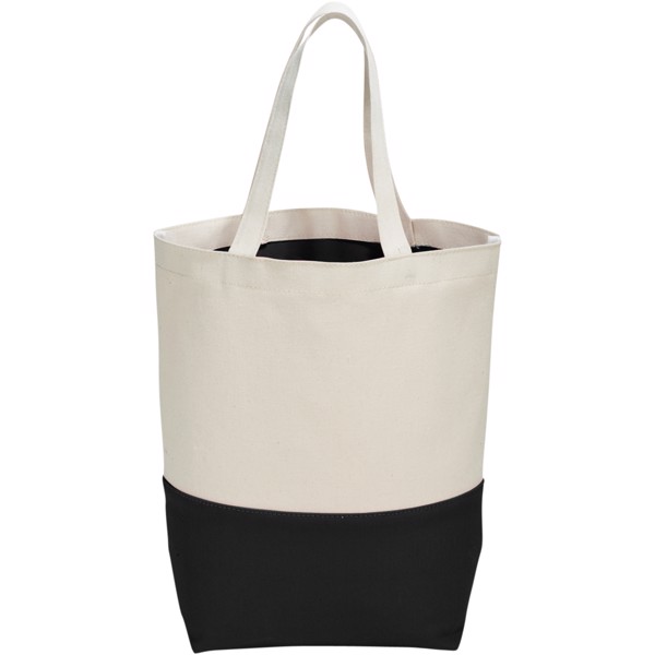 Bolsa Tote de algodón 280 g/m² "Colour Pop" - Natural / Negro intenso