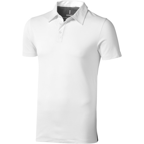 Markham short sleeve men's stretch polo - White / 3XL
