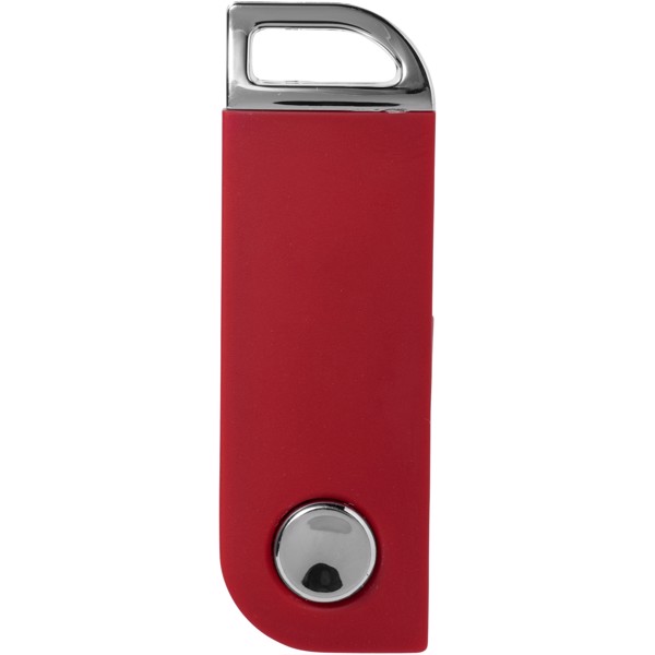 Otočné obdélníkové USB - Červená s efektem námrazy / 2GB