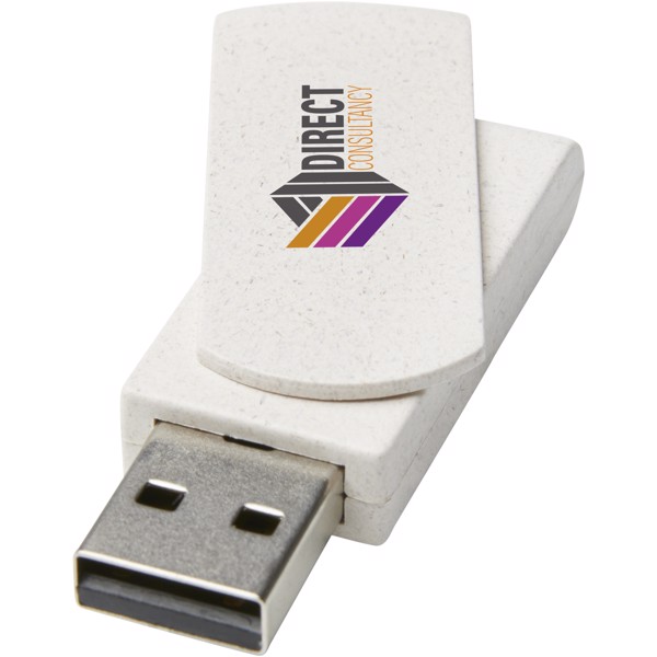 Rotate 8GB wheat straw USB flash drive