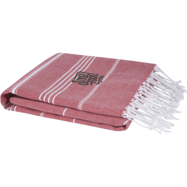 Anna 150 g/m² hammam cotton towel 100x180 cm - Red