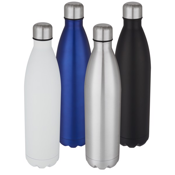Cove 1 L vacuum insulated stainless steel bottle - White