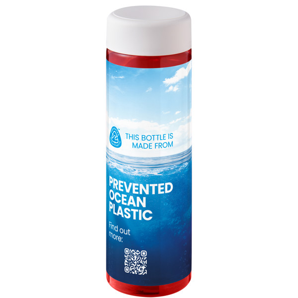 H2O Active® Eco Vibe 850 ml screw cap water bottle - Red / White