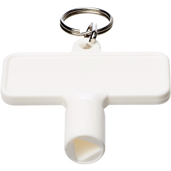 Maximilian obdélníkový montážní klíč s klíčenkou - Bílá