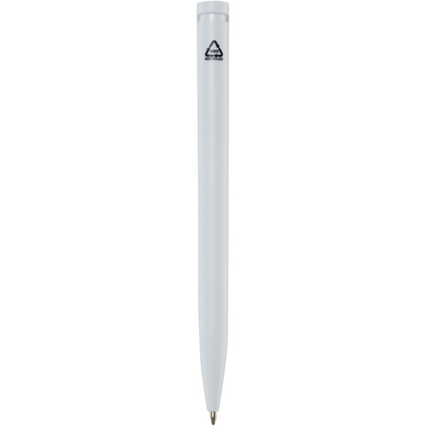 Unix recycled plastic ballpoint pen (blue ink) - White