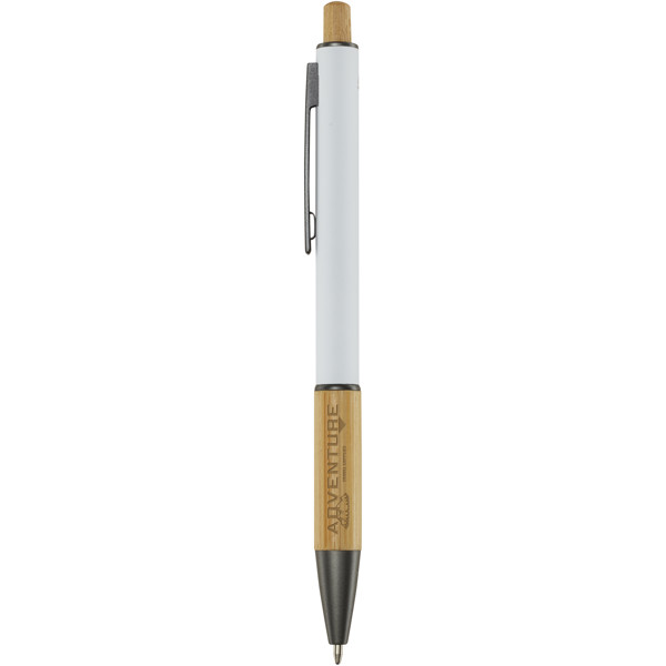 Darius recycled aluminium ballpoint pen (blue ink) - White