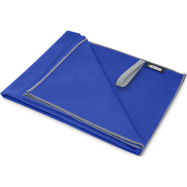 Pieter recycled PET ultra lightweight and quick dry towel 130 x 80 cm - Process Blue