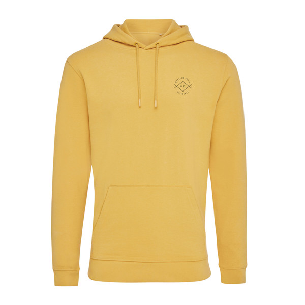 IQONIQ Jasper recycled cotton hoodie - Ochre Yellow / XS