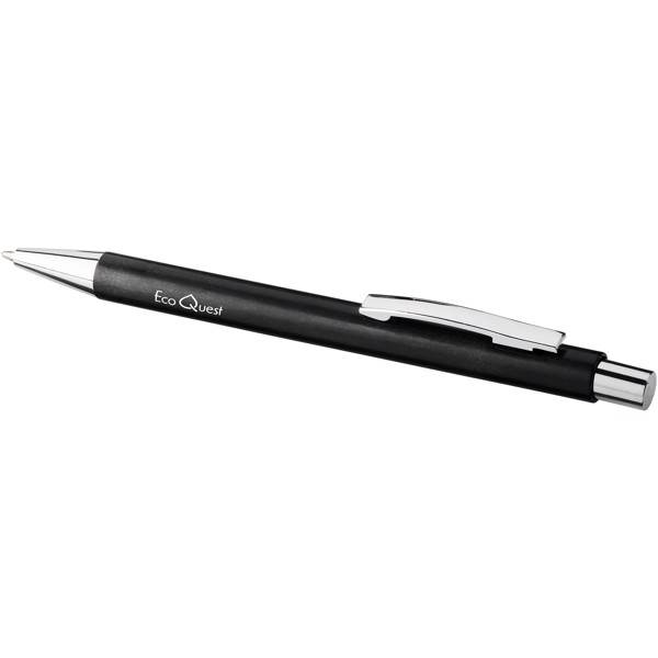 Tual wheat straw click action ballpoint pen - Solid black