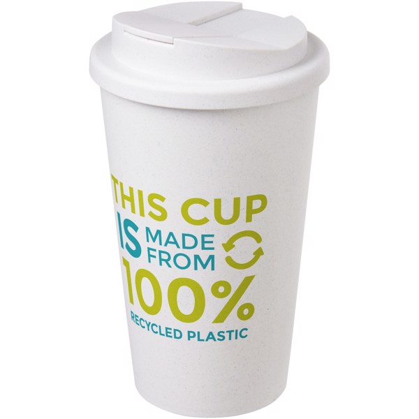 Americano® Recycled 350 ml spill-proof tumbler - White
