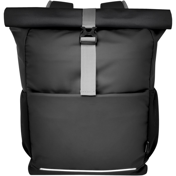 Aqua 15\" GRS recycled water resistant roll-top bike bag 20L