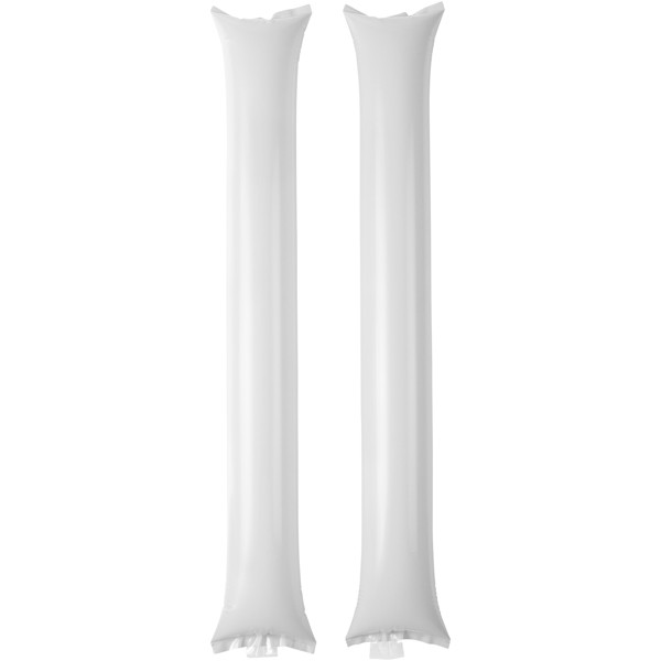 Cheer 2-piece inflatable cheering sticks - White
