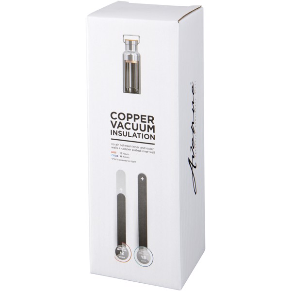 Thor 480 ml copper vacuum insulated water bottle - White