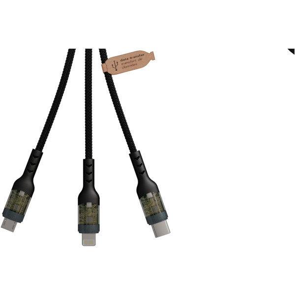 SCX.design O32 foldable phone stand with 3-in-1 charging cable