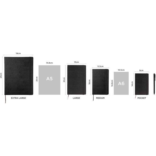 Moleskine Classic L hard cover notebook - squared - Black