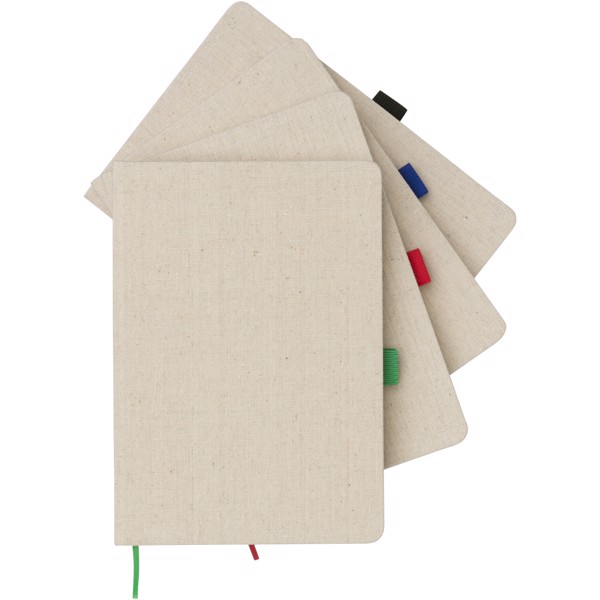 Luna A5 canvas notebook - Solid black