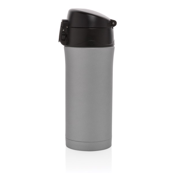 Metallic easy lock vacuum mug - Grey