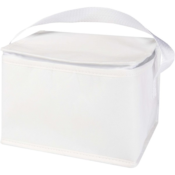 Spectrum 6-can recycled non-woven cooler bag 4L - White