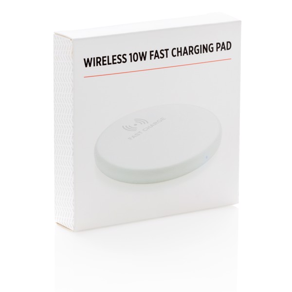 Wireless 10W fast charging pad - White