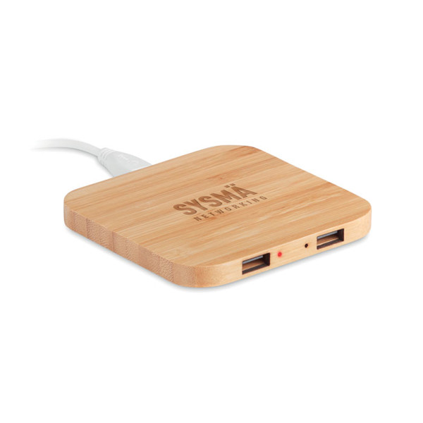 Bamboo wireless charge pad 5W Cuadro