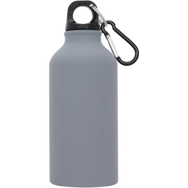 Matová sportovní láhev Oregon 400 ml s karabinkou - Šedá