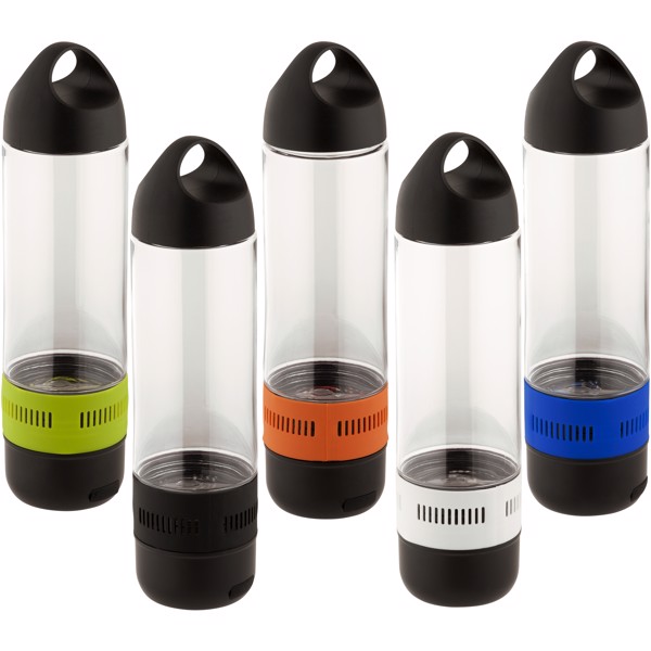 Ace 500 ml sports bottle with Bluetooth® speaker - White