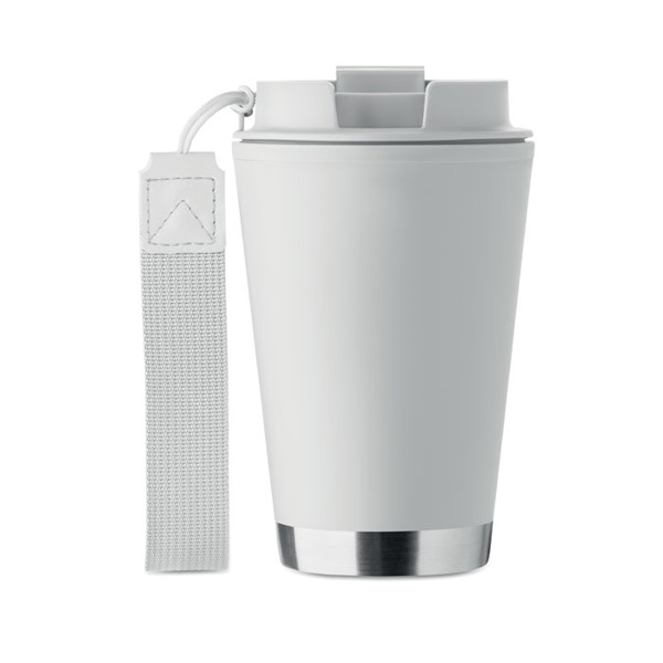 Double wall tumbler 300ml Topiz - White