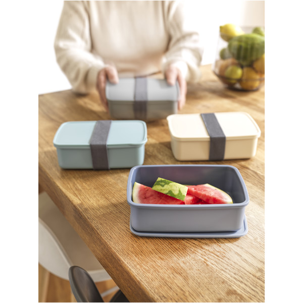 Dovi 800 ml recycled plastic lunch box - Slate Grey