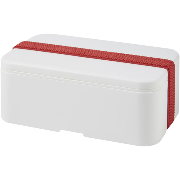 MIYO 700 ml single layer lunch box - White / Red