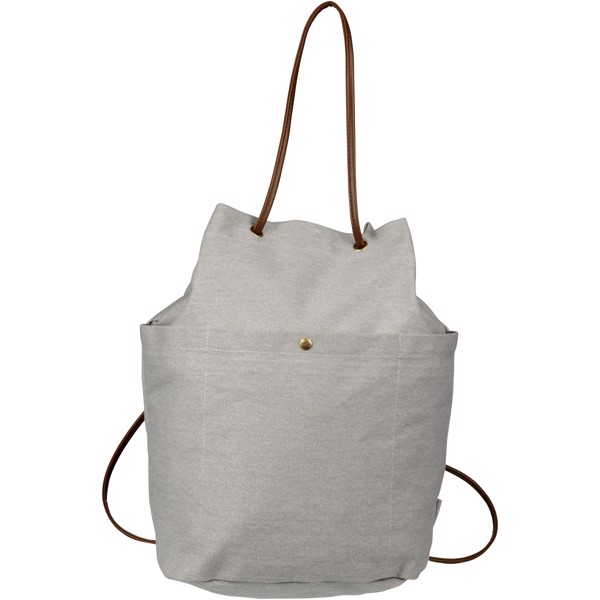 Harper cotton canvas drawstring backpack