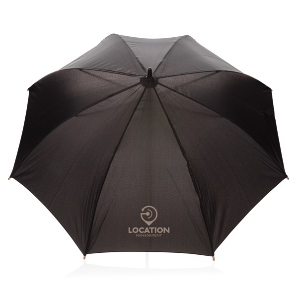 23" auto open storm proof RPET umbrella - Black