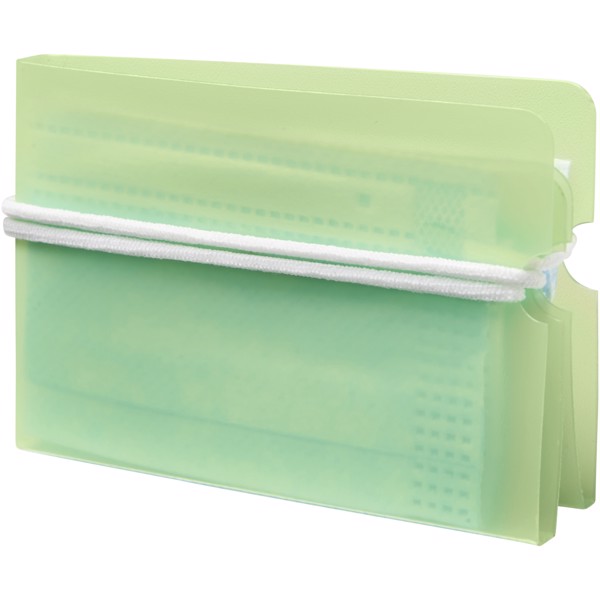 Madden fold-up face mask wallet - Transparent lime