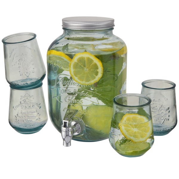 Jardim 5-piece recycled glass set