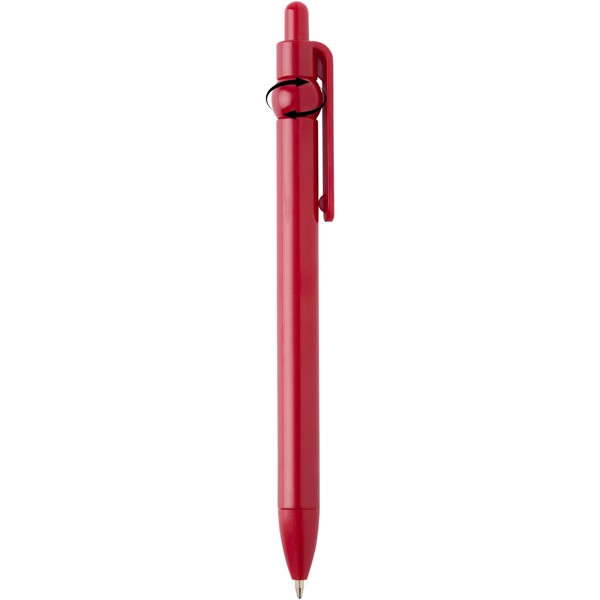 Fidget recycled plastic ballpoint pen (black ink) - Red