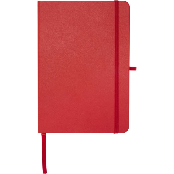 Teak A5 recycled hard cover notebook with lined pages - Red
